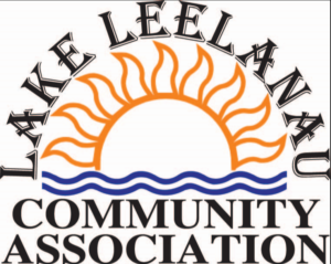 A logo of lake leelanau community association